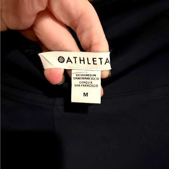 Athleta Midnight Blue Pants with Ankle Zipper Size Medium Like New - Picture 3 of 5